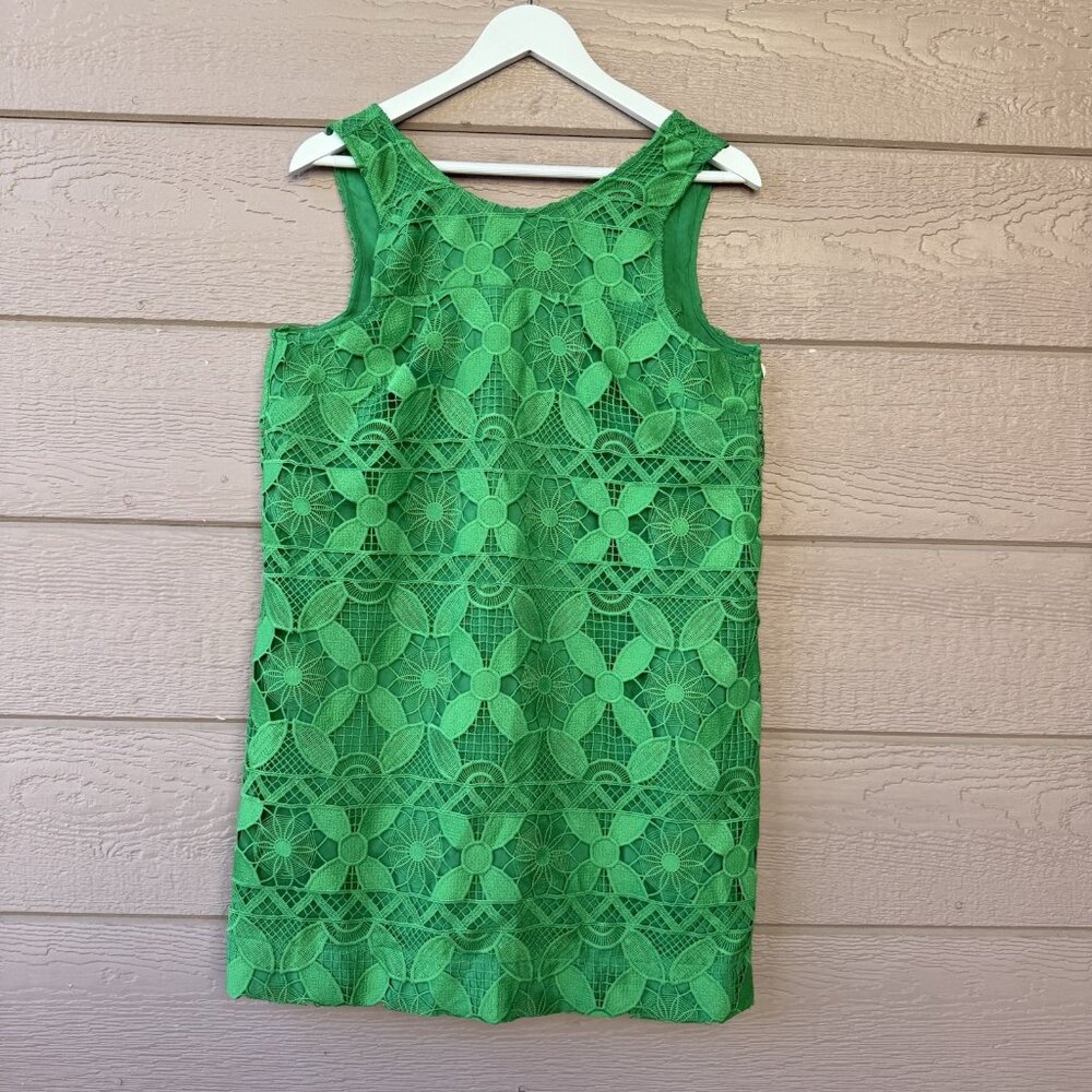 ANTHROPOLOGY Green Floral Lace mini Women’s Dress NWT MSRP $170 Size M Petite - Picture 3 of 14